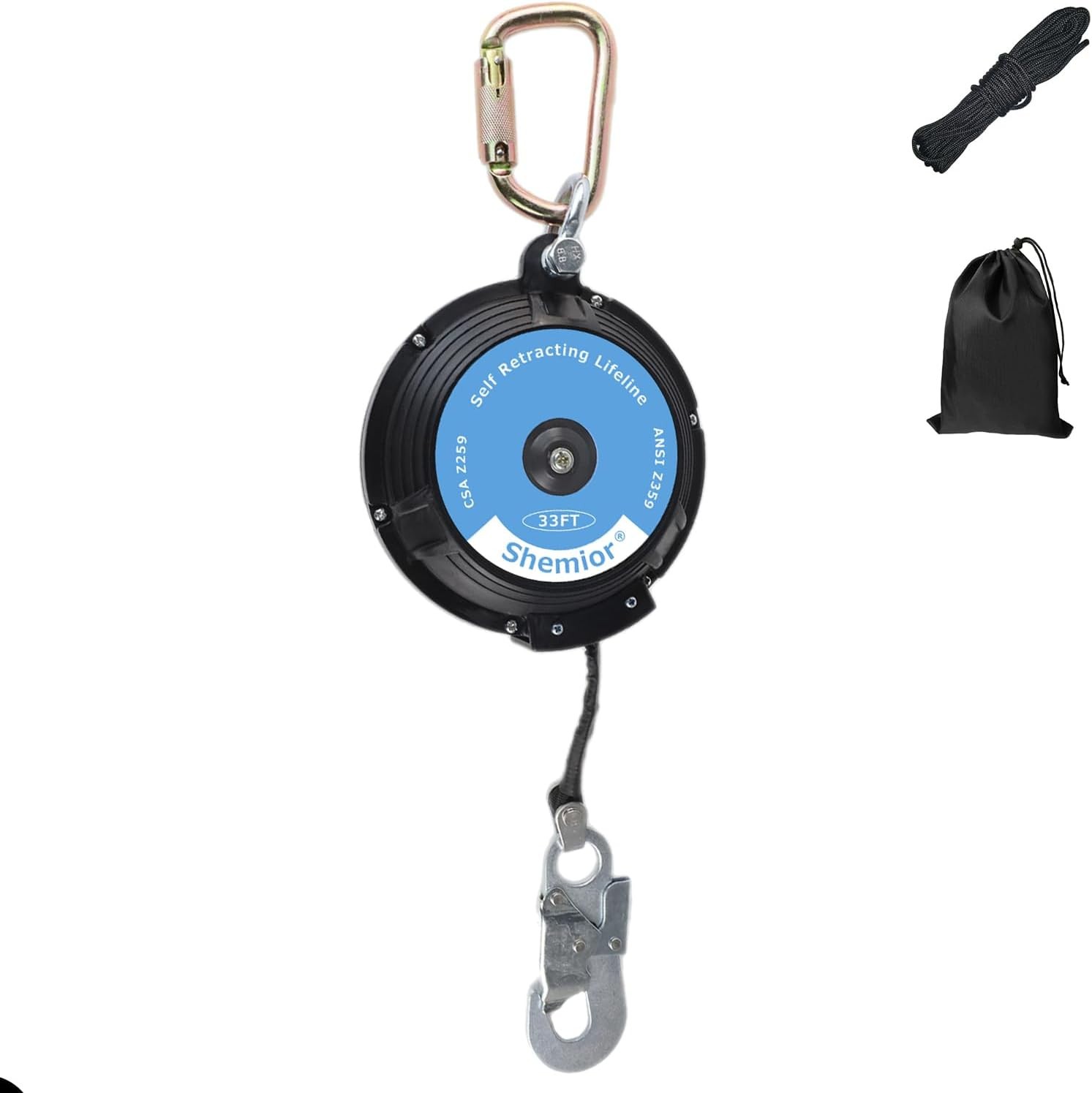 🔥🔥 33FT Web Self Retracting Lifeline, No Tangle Lightweight Housing SR 🔥🔥