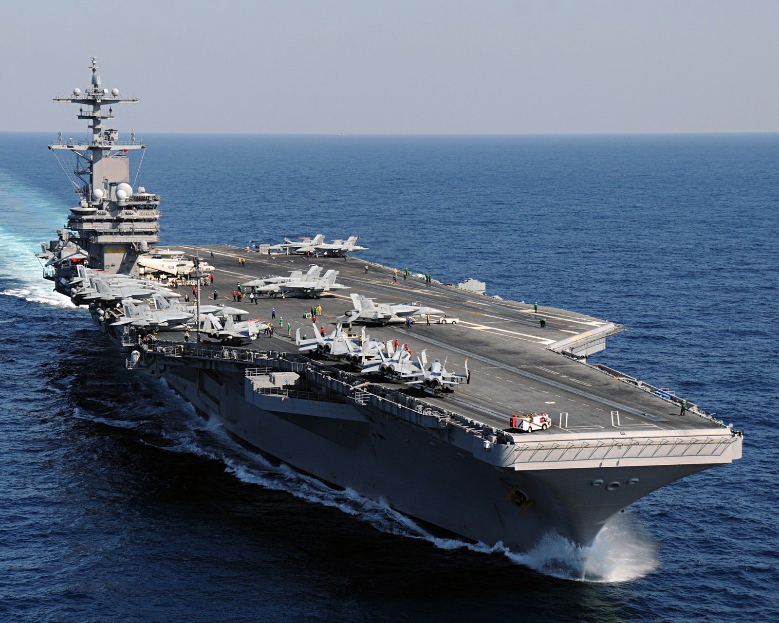 USS GEORGE H.W. BUSH 8X10 PHOTO CVN-77 NAVY US USA MILITARY SHIP SUPERCARRIER