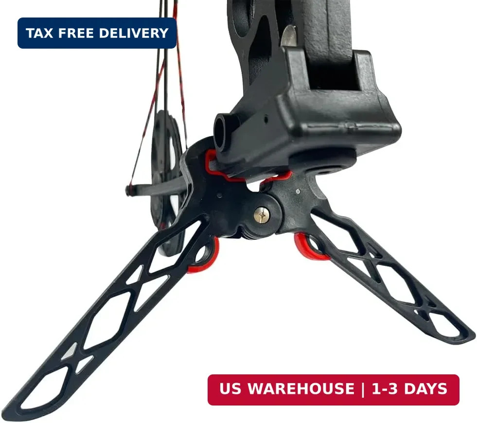 Archery Bow Stand Folding Compound Bow Stands Bow Jack Limbs Clamp Kickstand Gro