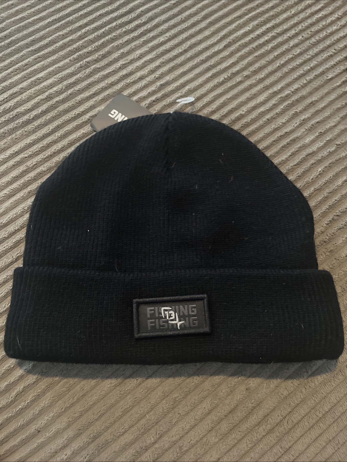 13 FISHING Fleece Lined! Black WINTER BEANIE HAT BRAND NEW