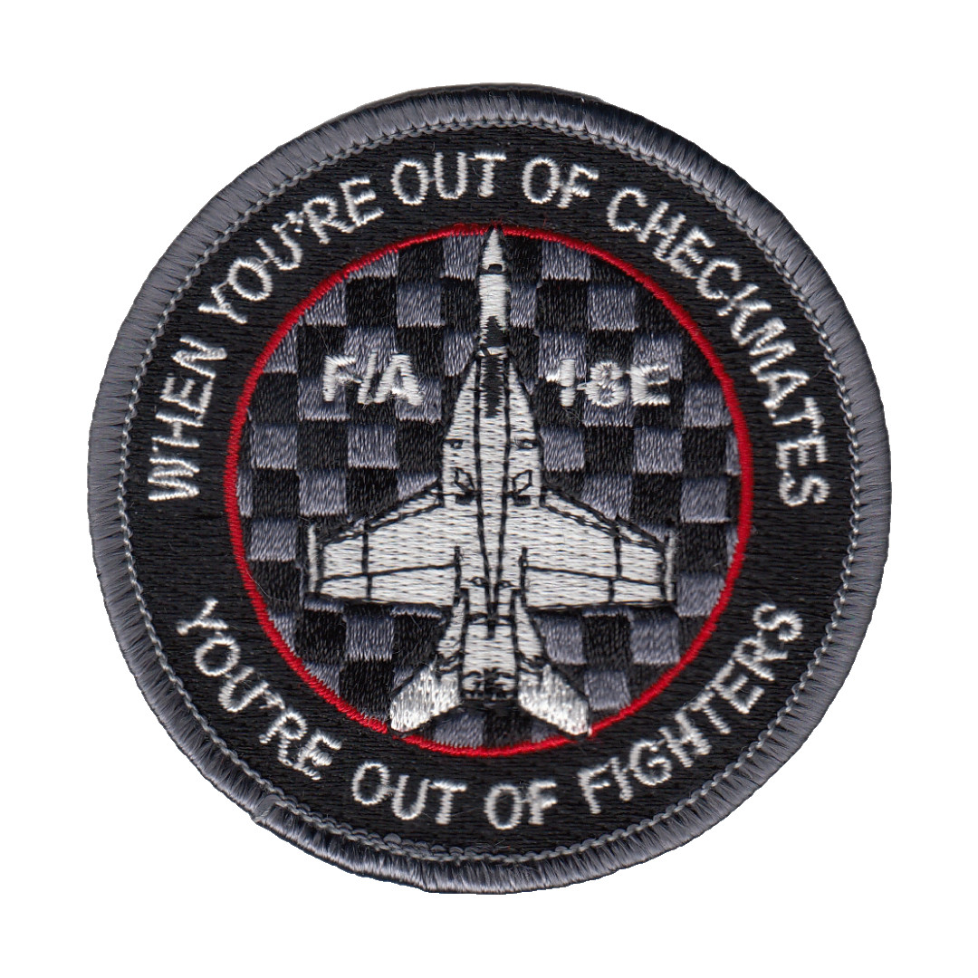 VFA-211 CHECKMATES "WHEN YOU'RE OUT OF CHECKMATES" SHOULDER PATCH