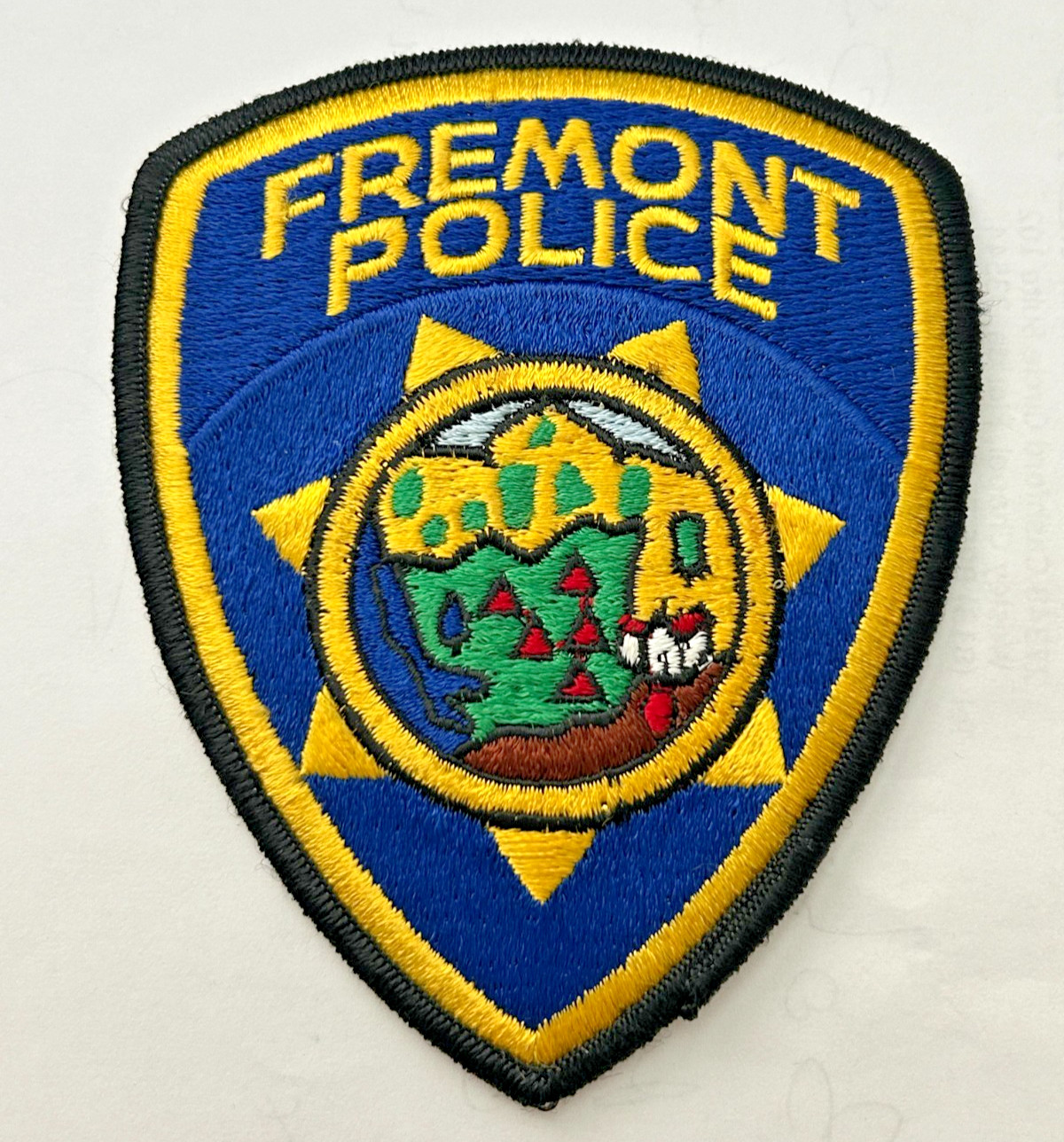 Vintage Fremont California Police Large Point Center Star Patch Unused