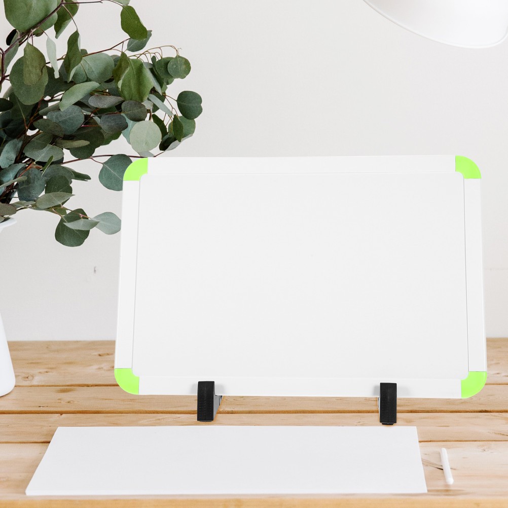 1 Set Reusable Plastic Whiteboard with Stand Practical Dry Erase Board for Home