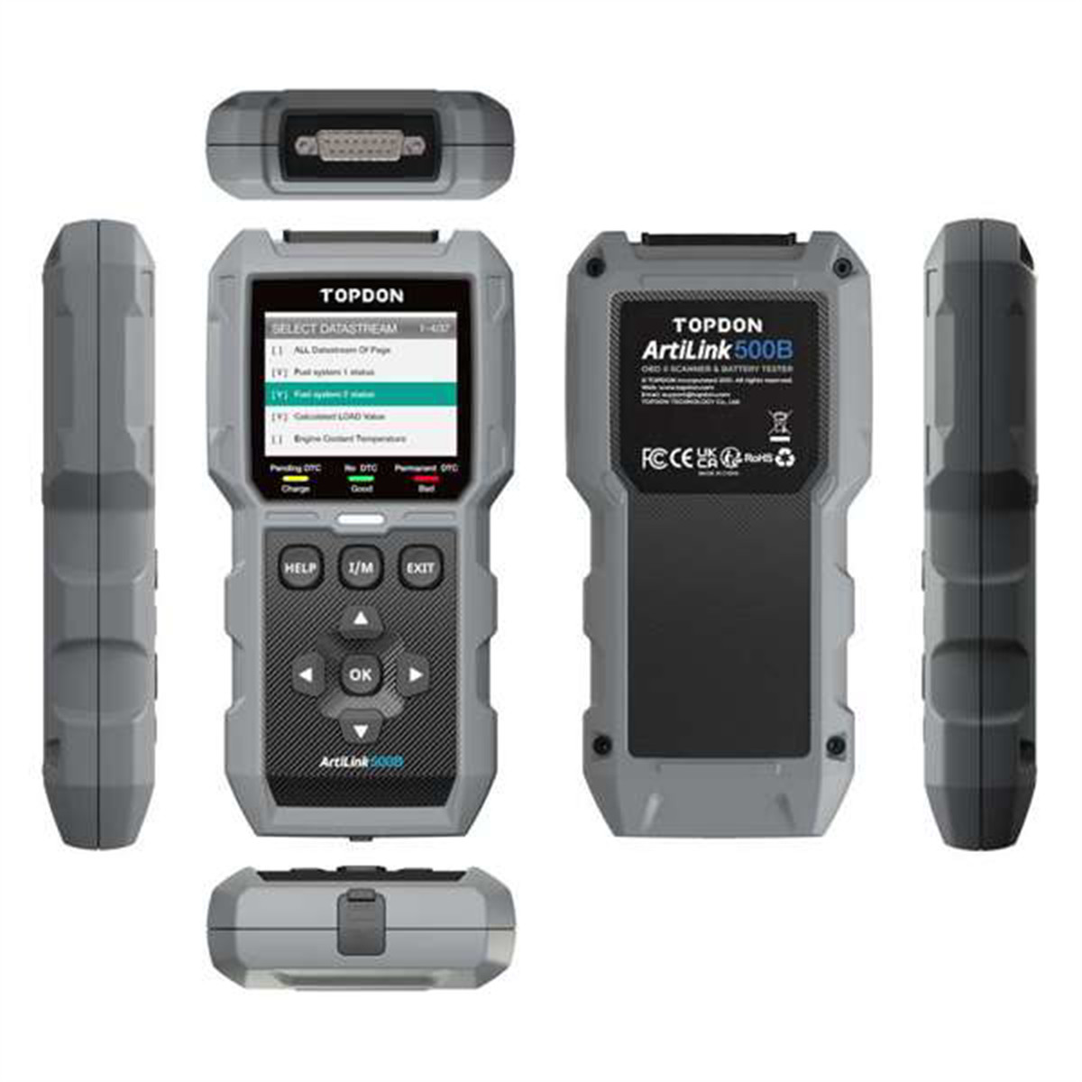 Topdon AL500B ArtiLink500B 2-in-1 Code Reader & Battery Tester w/Data Graphing