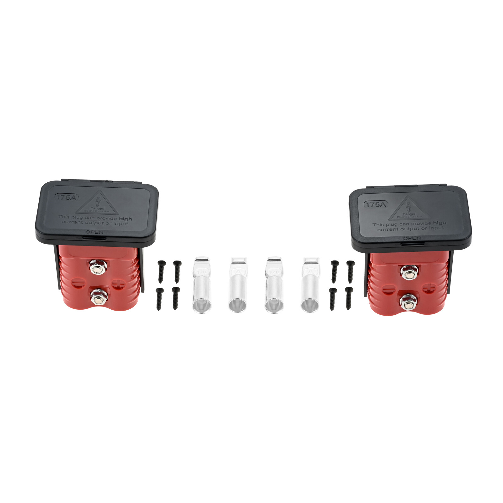 2X 175A Plug Mounting Panel With Cover For Anderson Power Sb120 Connectors