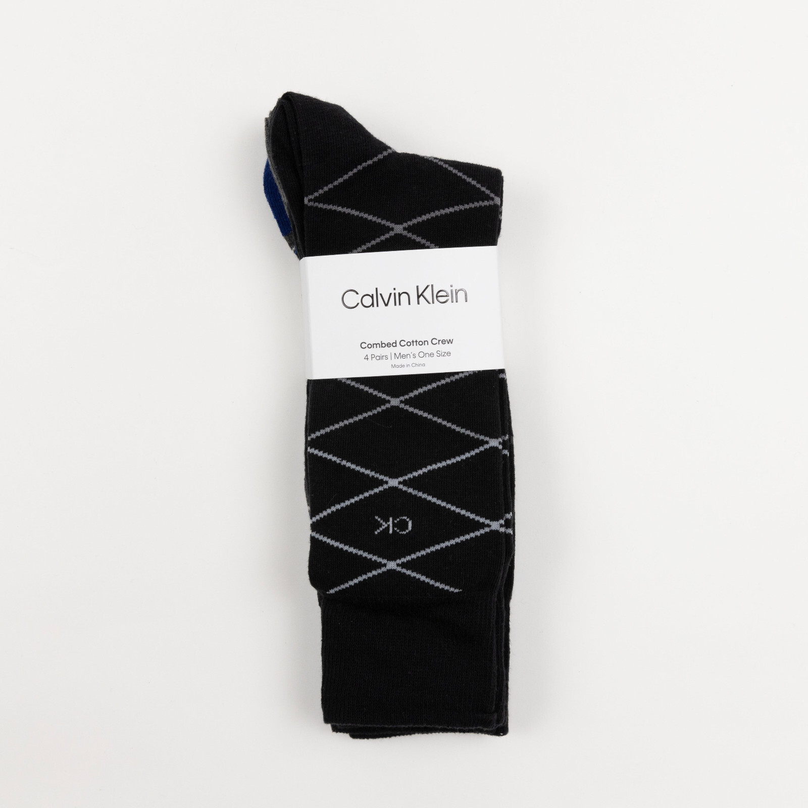 Calvin Klein Men's Multi-Pattern 4-Pk Crew Dress Socks Multi One Size