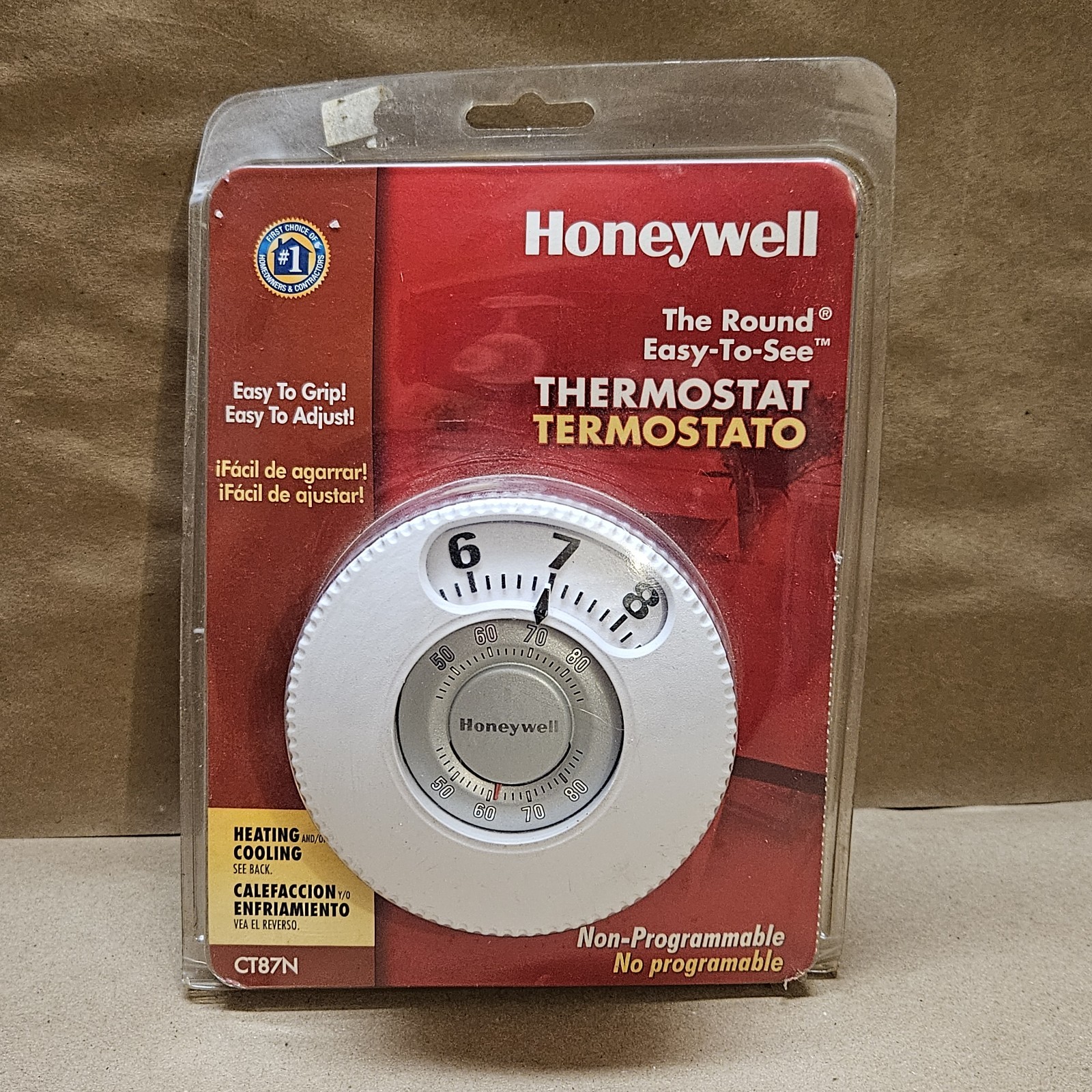 New NOS Honeywell Home T87 The Round Easy to See Thermostat CT87N1019 CT87N