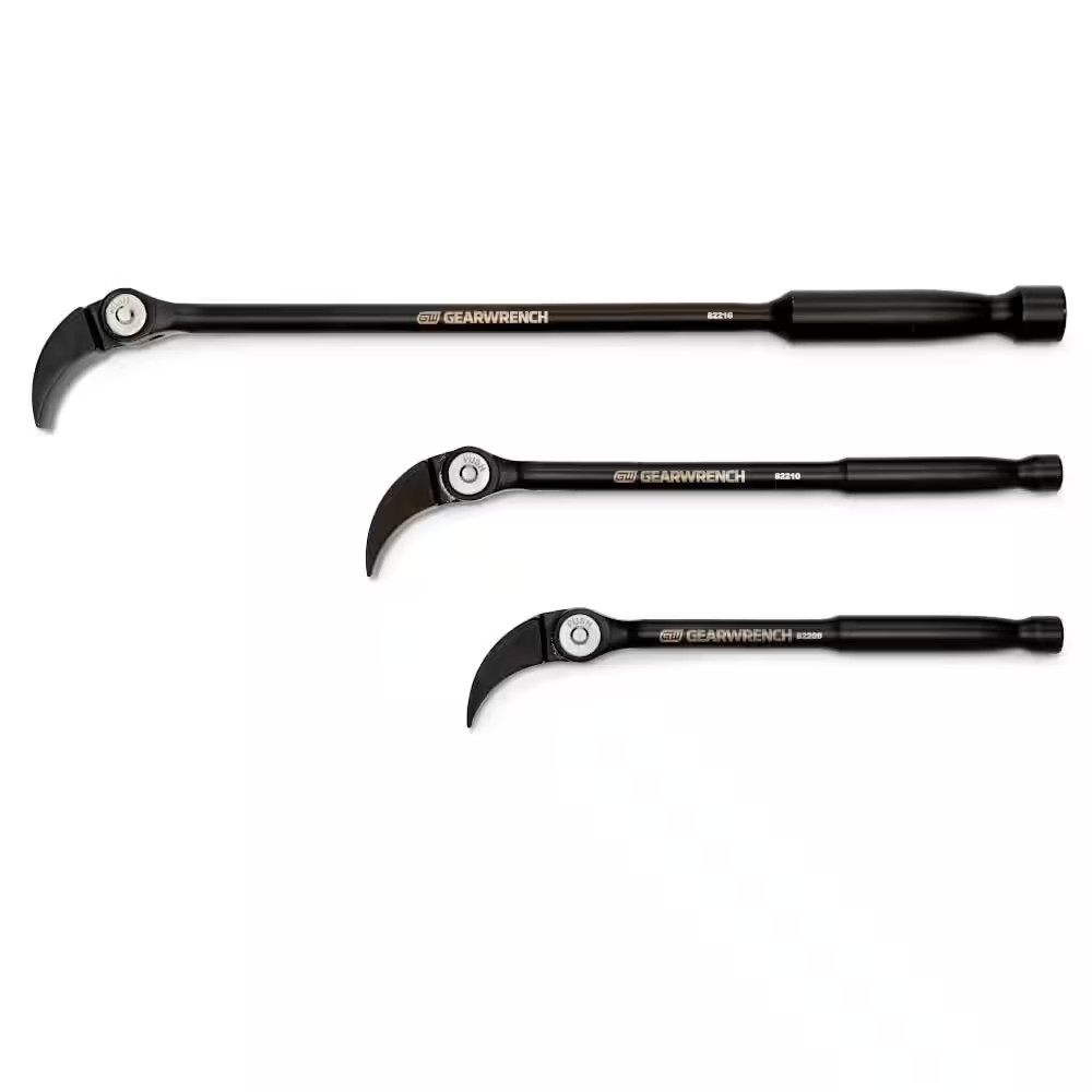 Gearwrench 8 in 10 in and 16 in Indexing Head Pry Bar Set 3 Piece