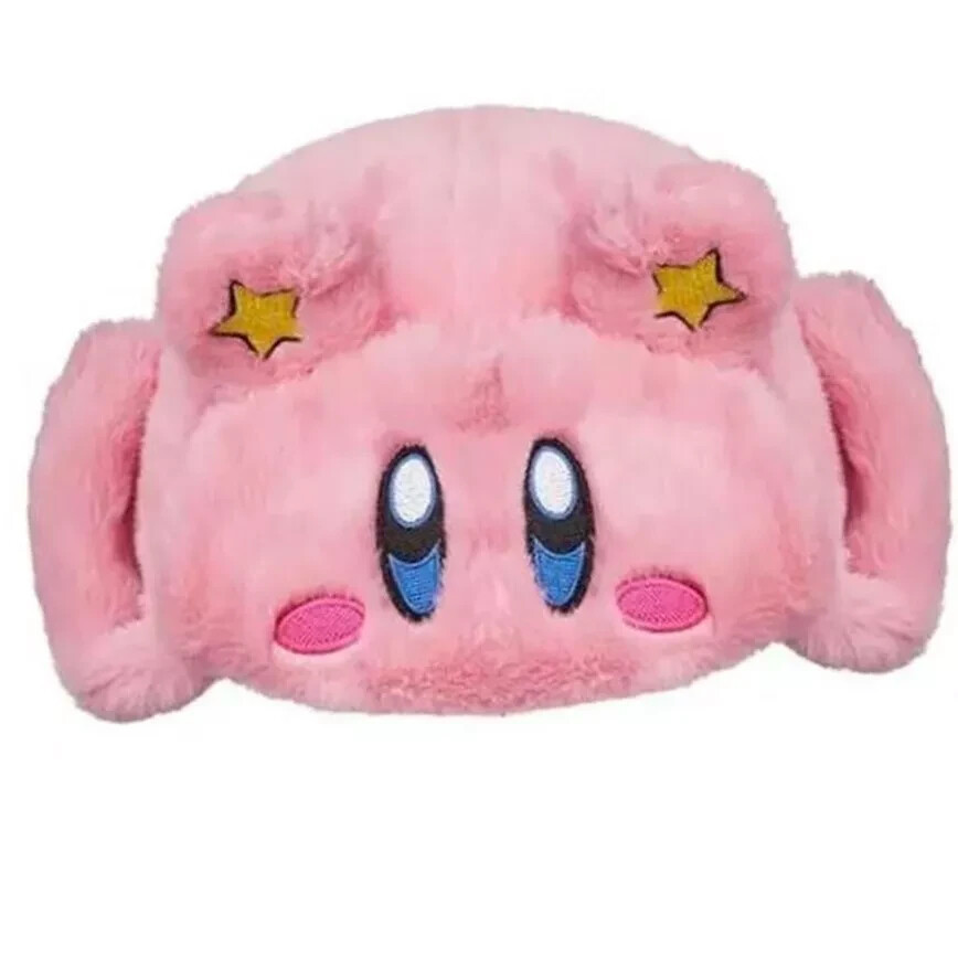 Japanese Cartoon Anime Kirby Hat Pink Ushanka Hat Cute Y2K Warm Winter Hat- / /