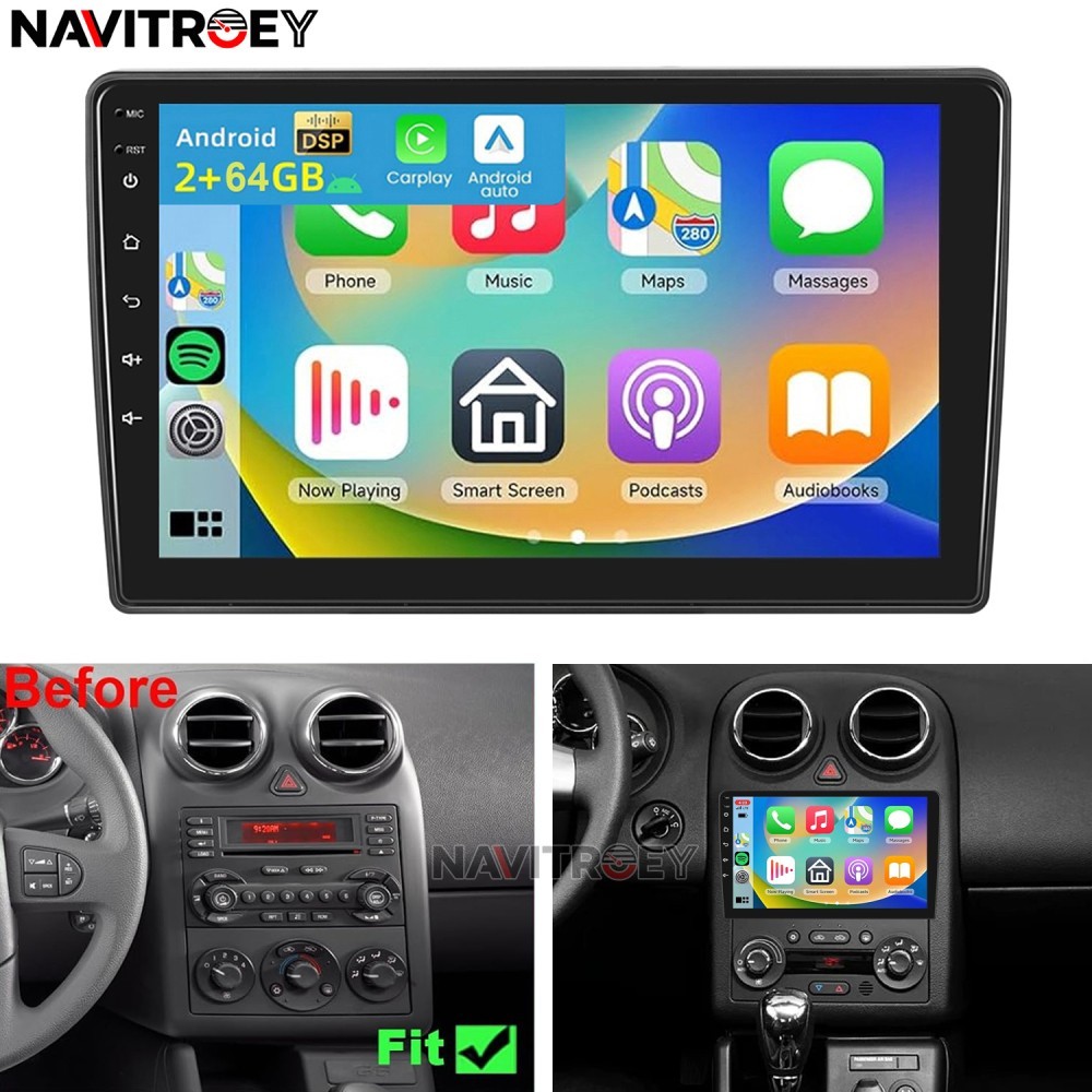 For Pontiac G6 2005-2010 Apple CarPlay Car Radio Stereo GPS Navi Android 15 64GB