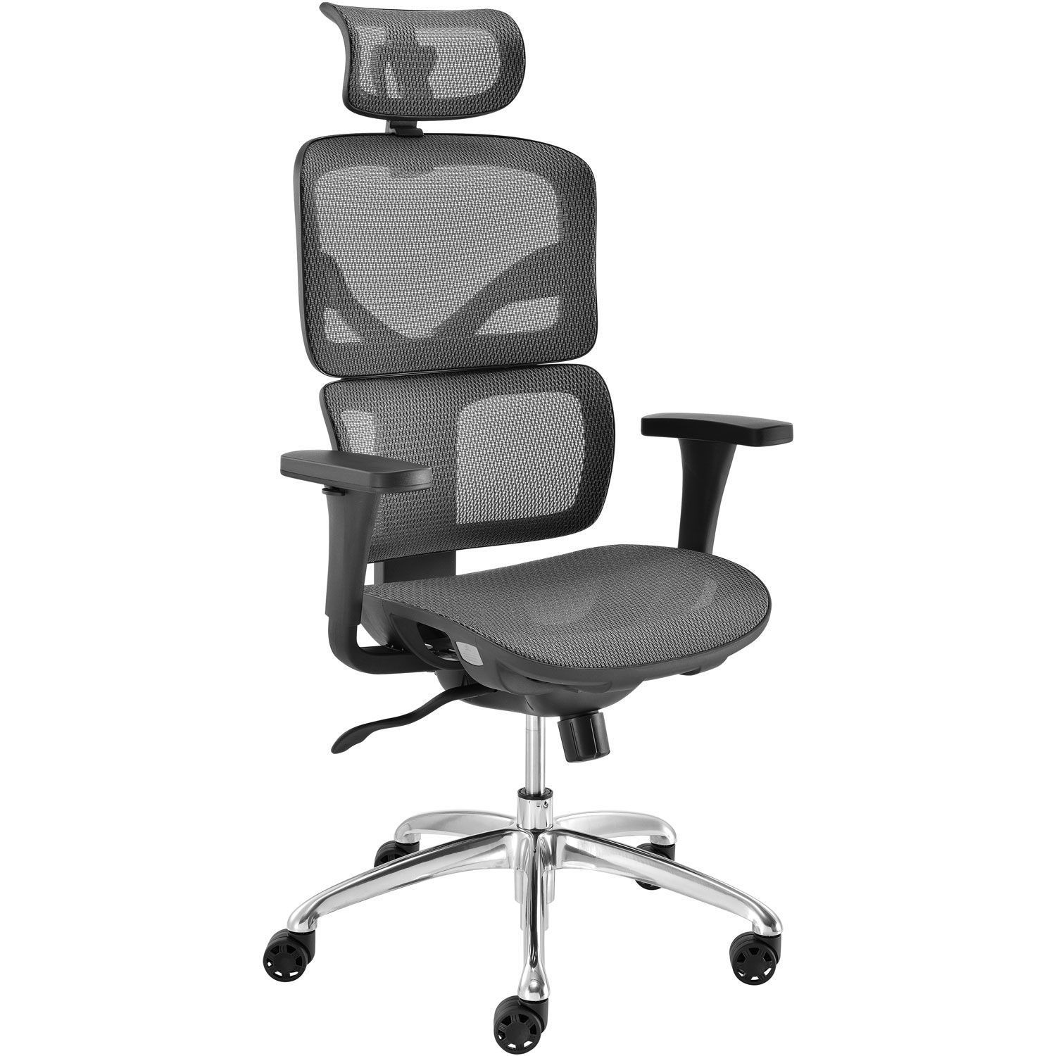 Ergonomic Mesh Chair with Headrest High Back Gray