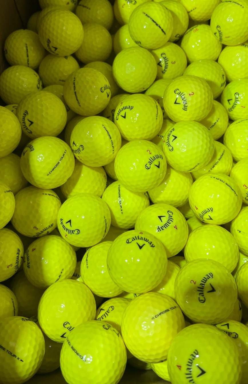 Callaway Chrome Tour X Yellow AAAAA Mint 50 Used Golf Balls 5A