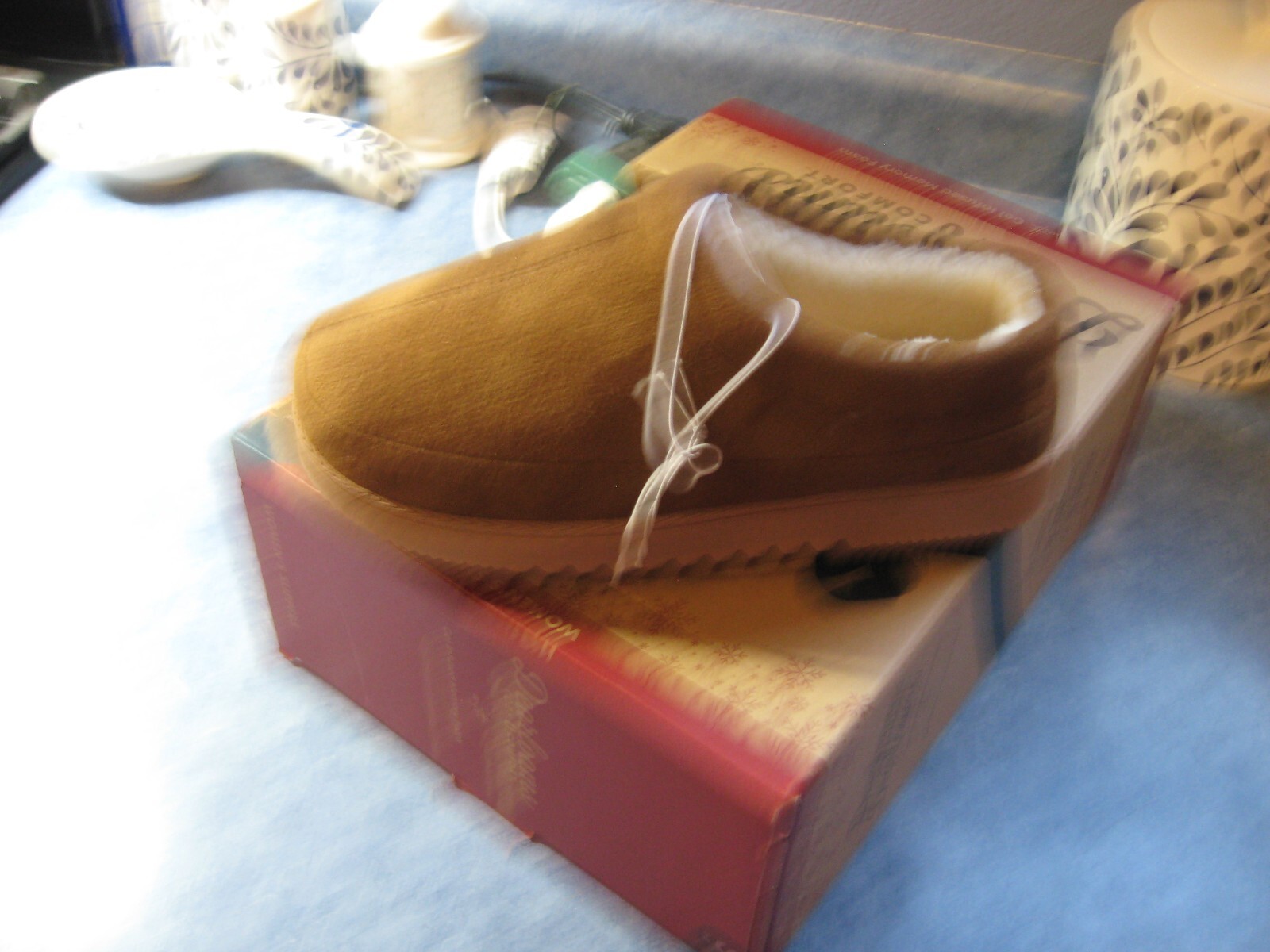 Dearfoams Women's Indoor Outdoor Memory Foam Clog Slippers Brown Small 5-6 NEW