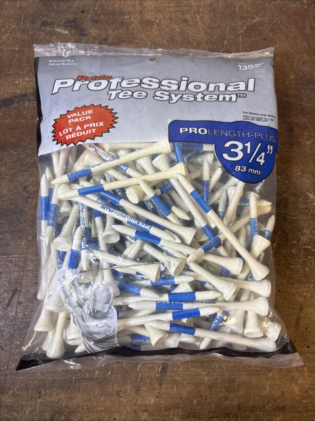 Pride Sports Professional Tee System PTS Golf Tee 3-1/4” 135 count *NEW SEALED*