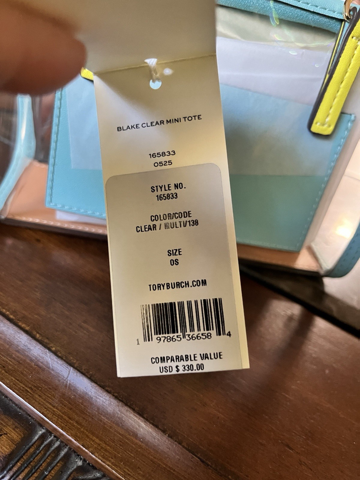 Tory Burch Blake Clear Mini Tote