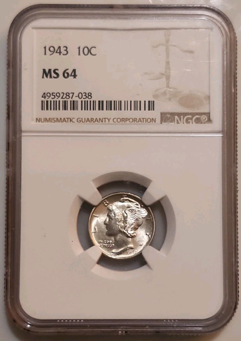 NGC 1943 10C Mercury Dimes