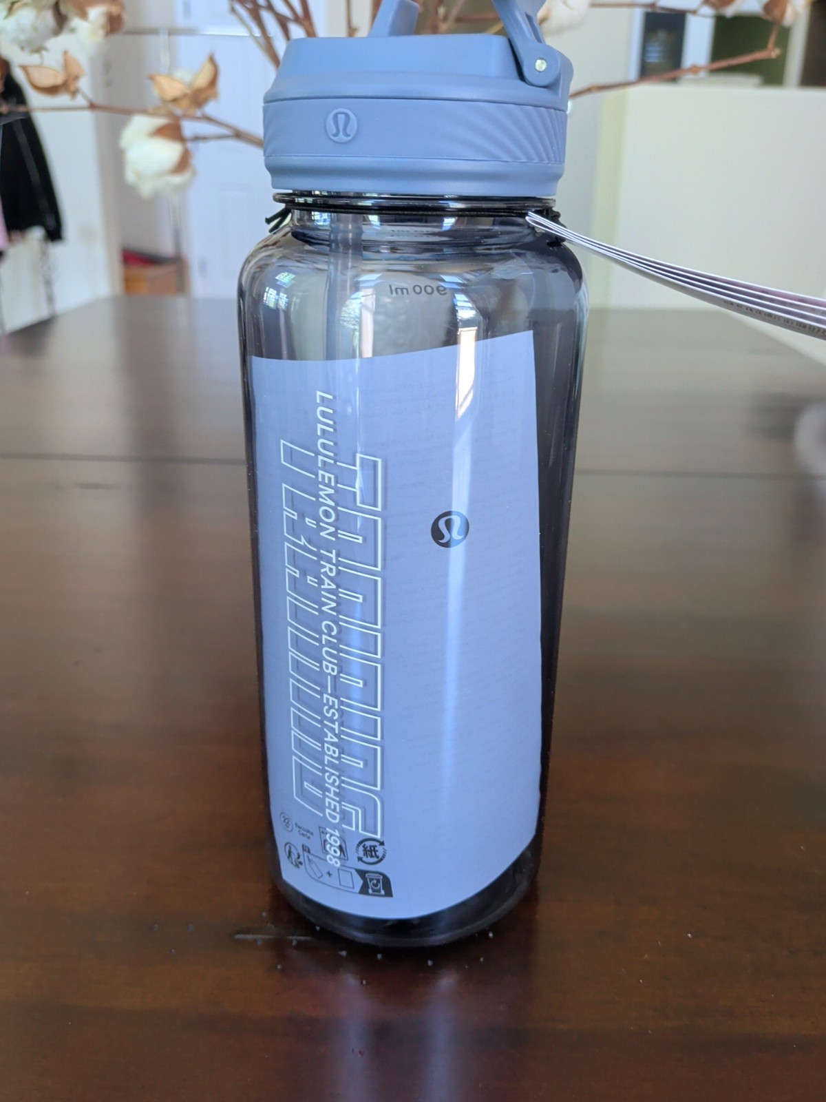 Lululemon Back To life Clear Gray bottle 32oz Training Club