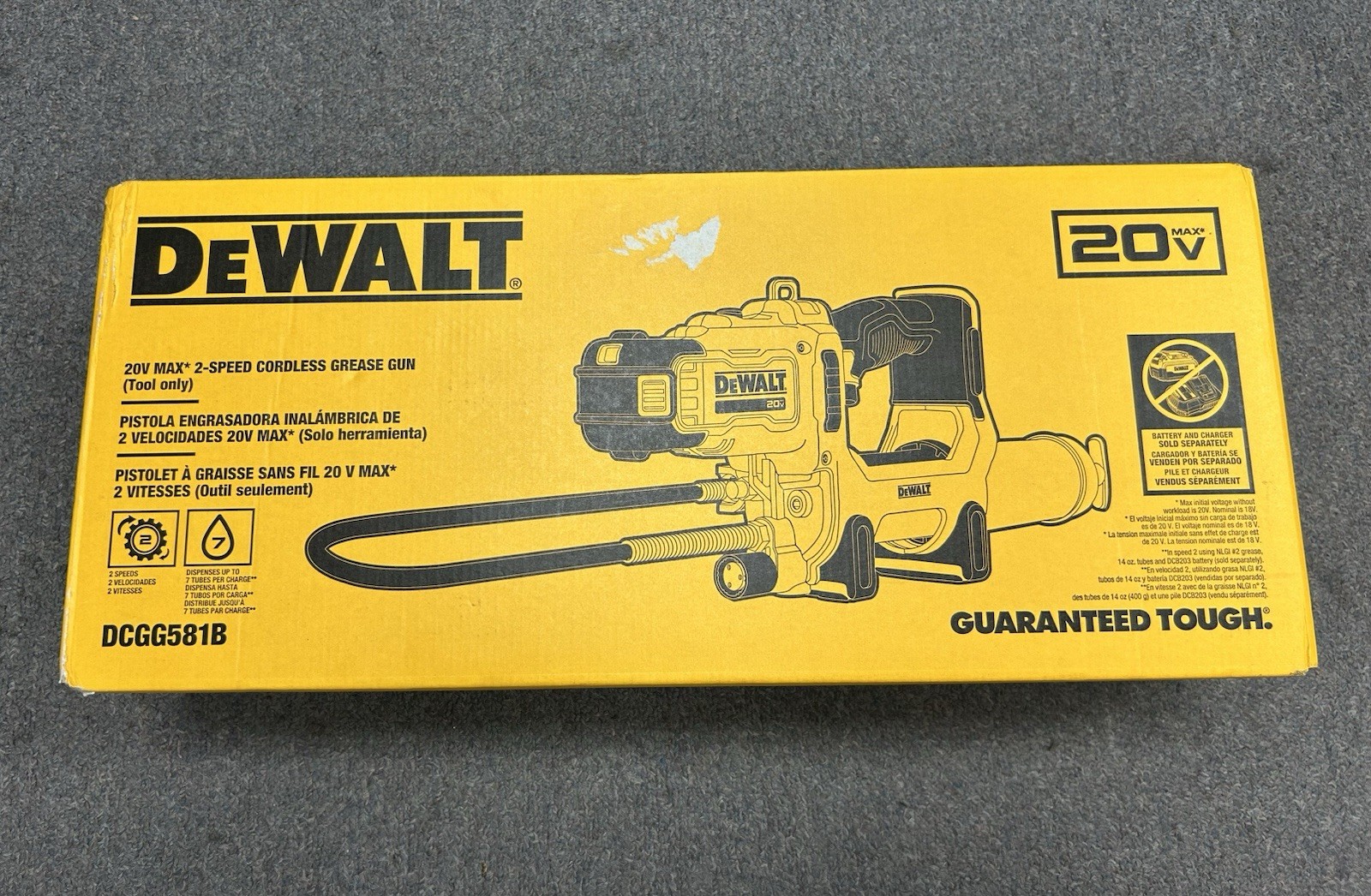DEWALT DCGG581B Grease Gun 20V MAX 2 Speed Cordless