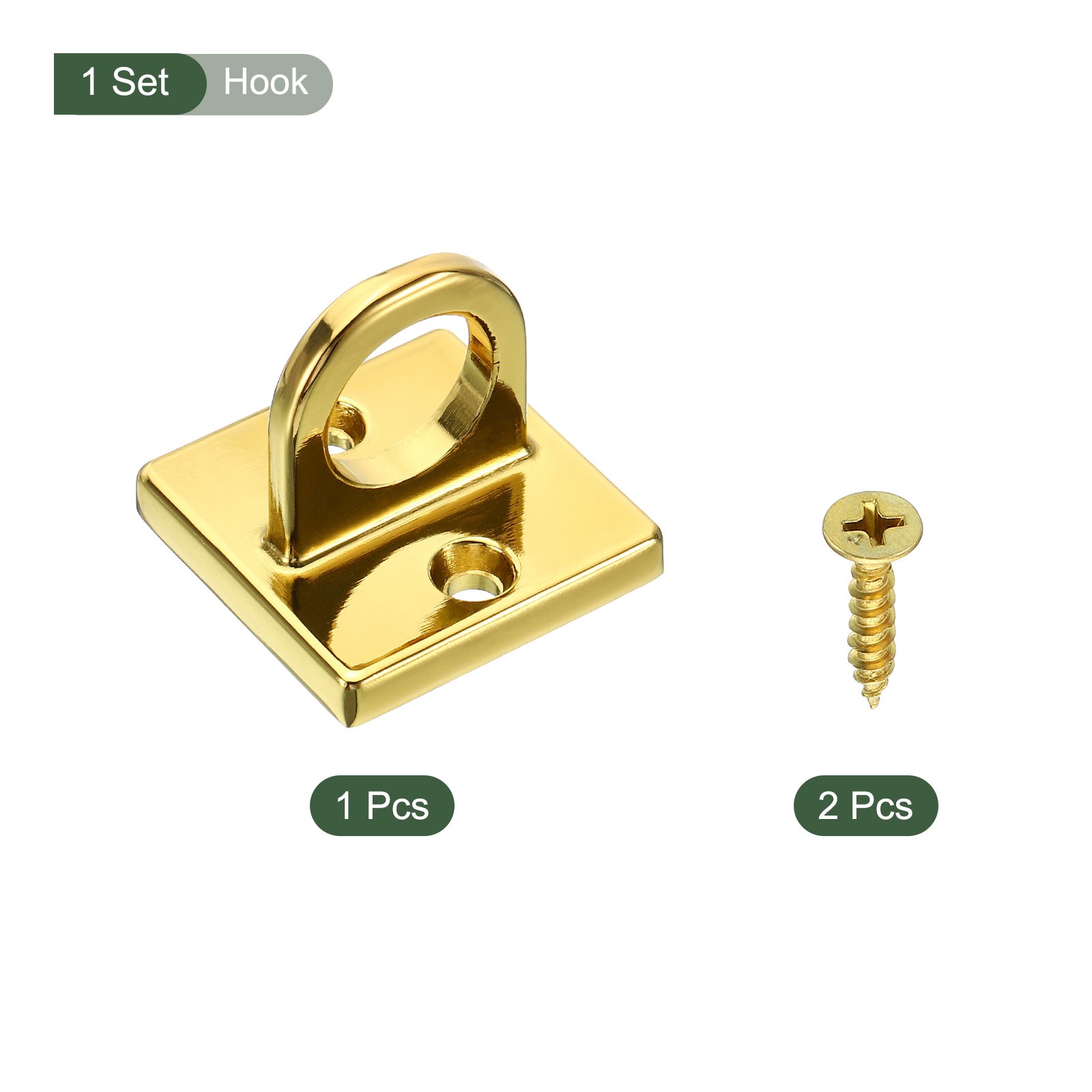 Pad Eye Plate U Hooks Metal Wall Mount Loop with Screws
