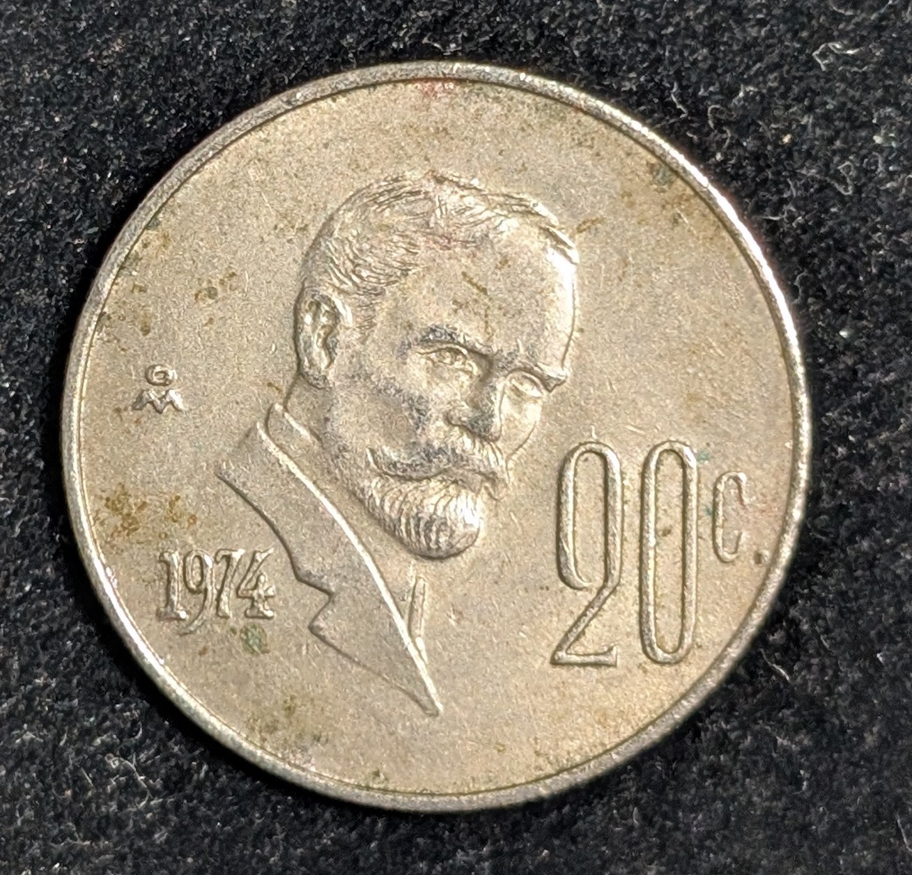 1974 Mexico 20 Centavos Circulated KM# 442
