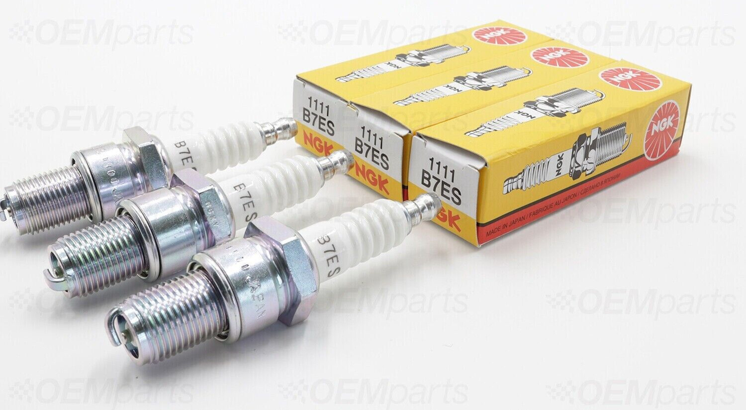 Set of (3) NGK B7ES Spark Plugs Suzuki (See Fitment Chart) #09482-00090