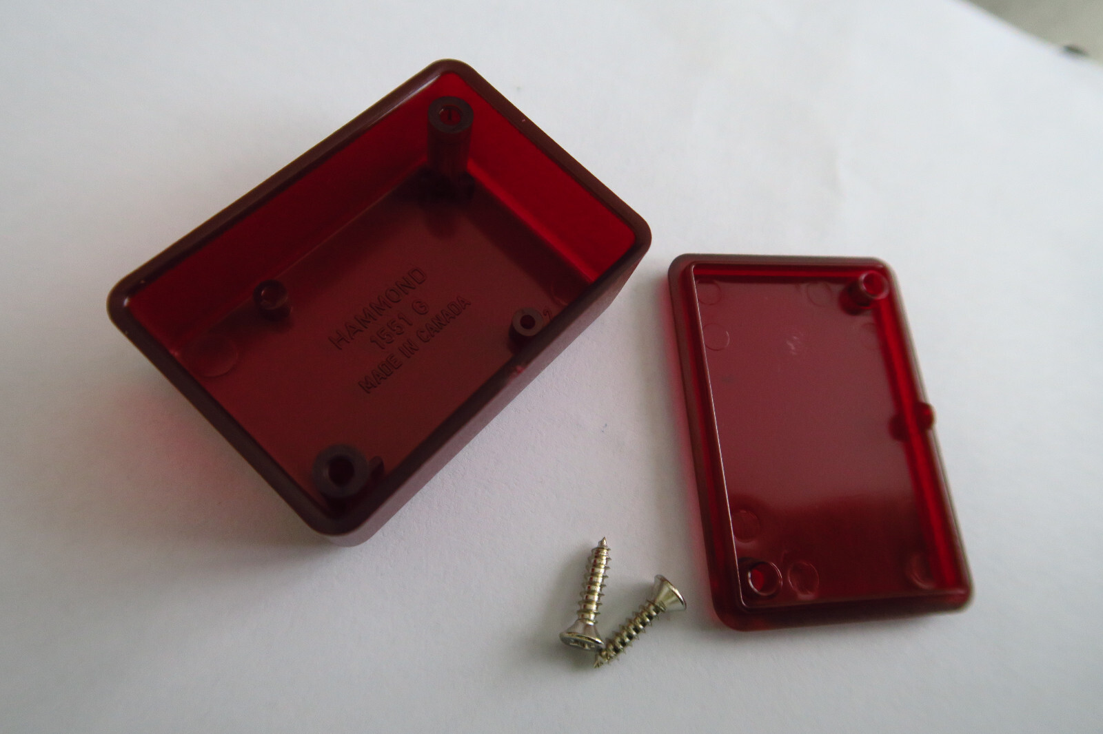 Hammond 1551 Miniature ABS Enclosure IR Infrared transparent Clear Plastic Red