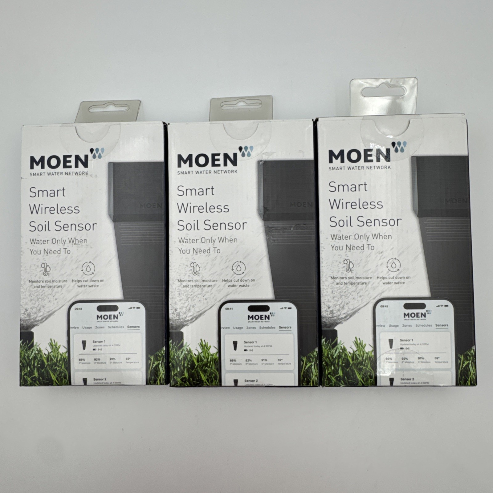 Moen Smart Soil Sensor Wireless WISNS002G1USA Irrigation NEW-Lot Of 3