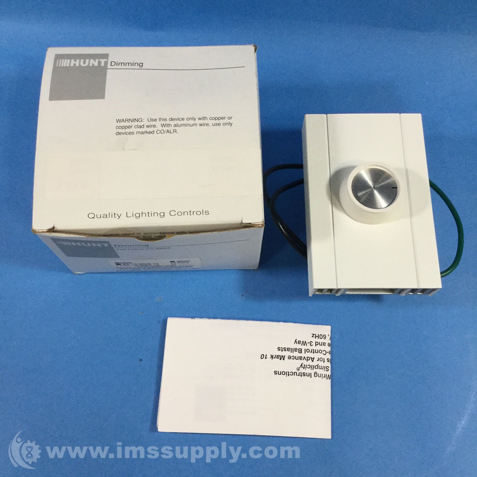 Hunt Dimming AS-10-Mark 10 Fluorescent Dimming Control, White FNOB