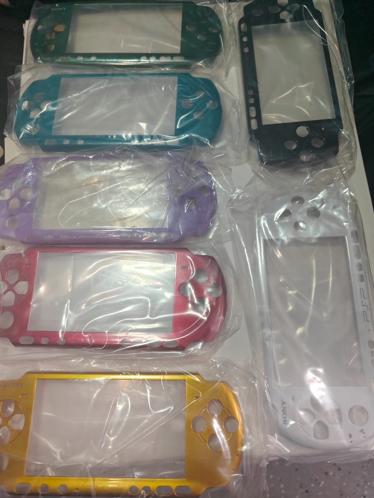 New PSP 3000 3001 Faceplate Front Plate Replacement Sony Black White Red Blue