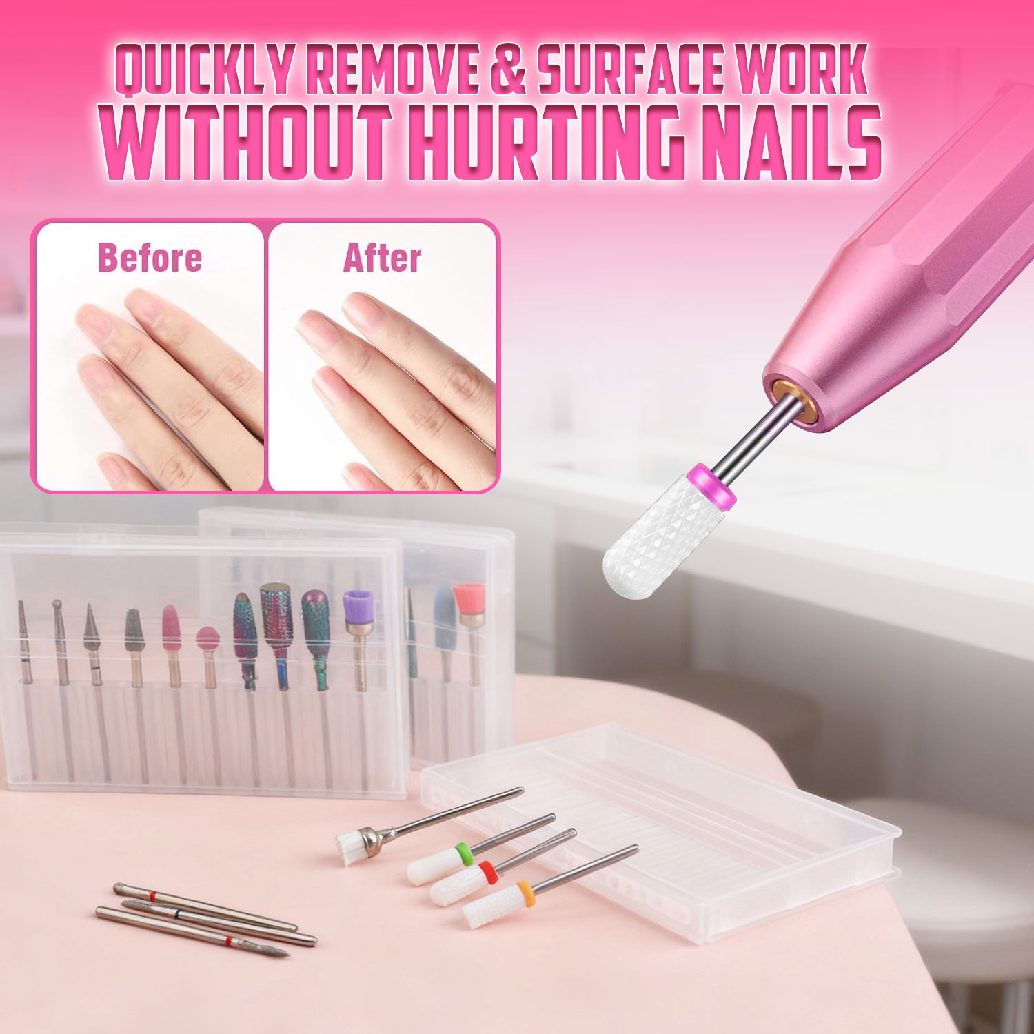 20Pcs Nail Drill Bits Electric Manicure Pedicure Tools File Drill Grinding Head