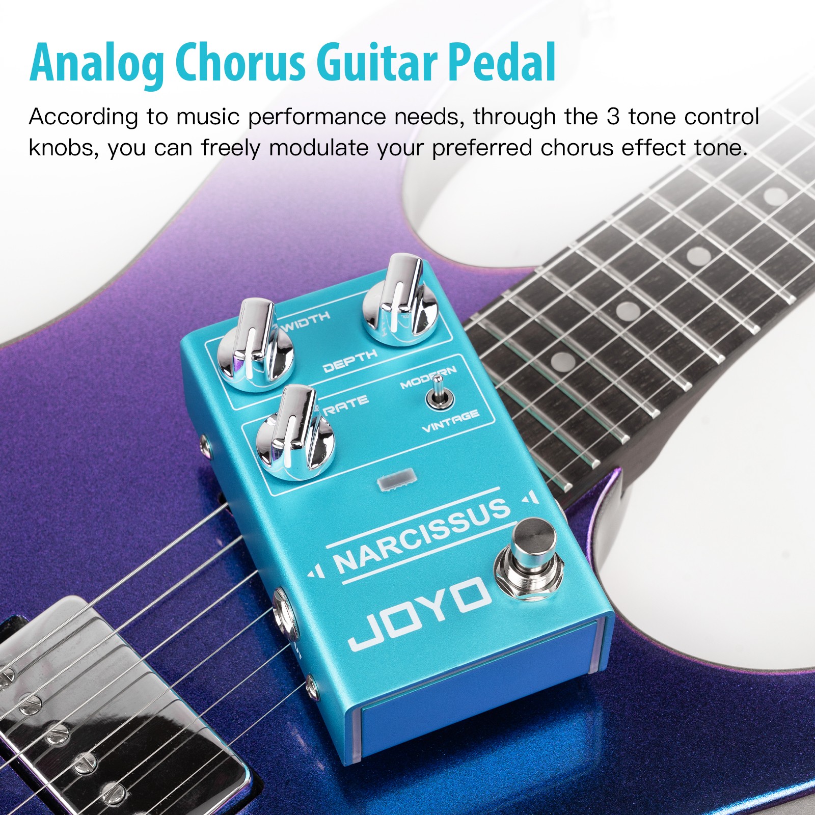 JOYO Chorus Electric Guitar Pedal Multiple Chorus Effects Modern/Vintage Opened