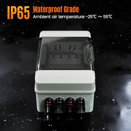 Solar Panel Disconnect Switch with 1000V DC 60Amp Circuit Breakers 60A 2String