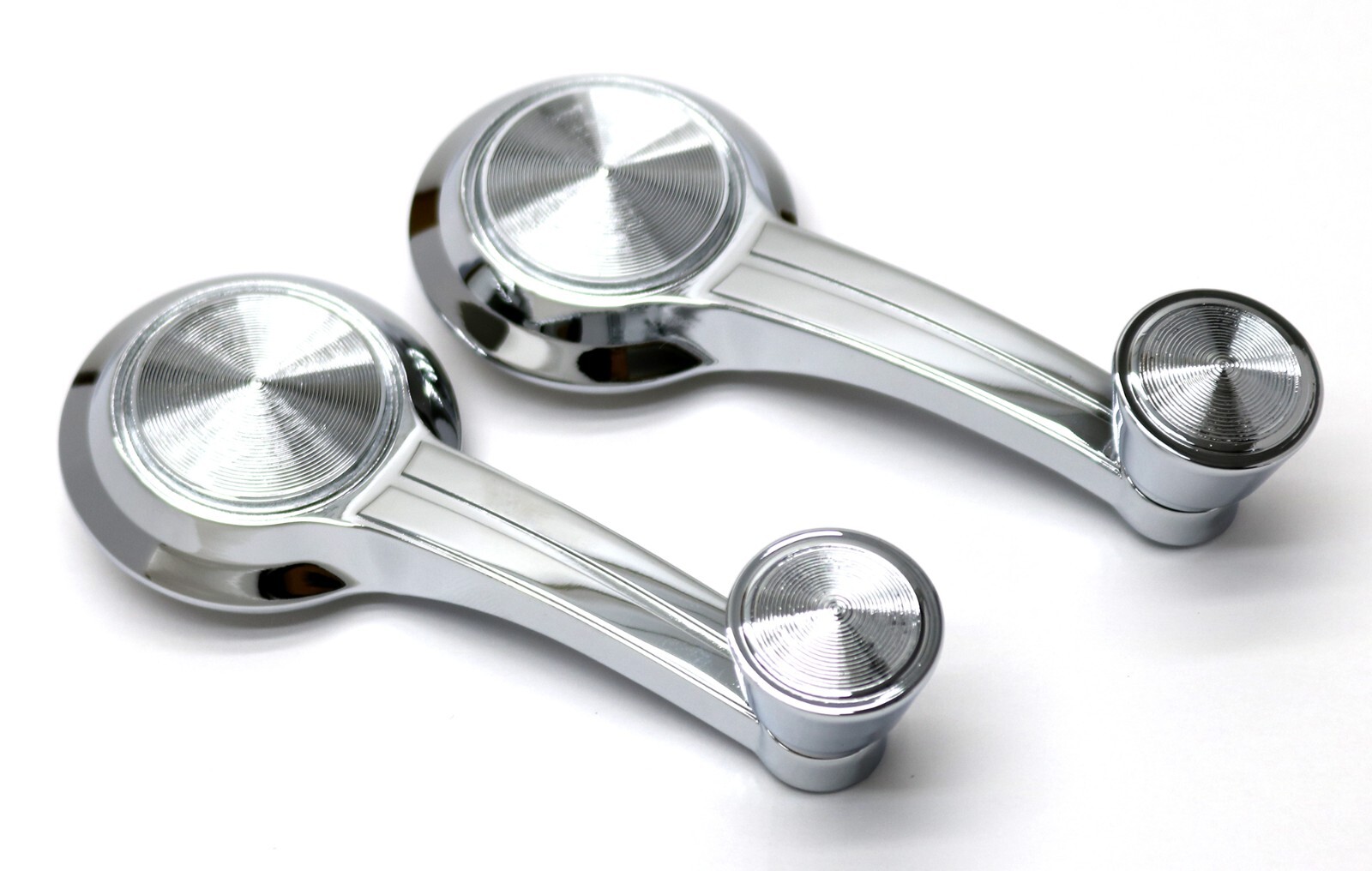 Show-Grade Chrome Window Crank Handles For Classic 1959-66 GM Cars / Type F