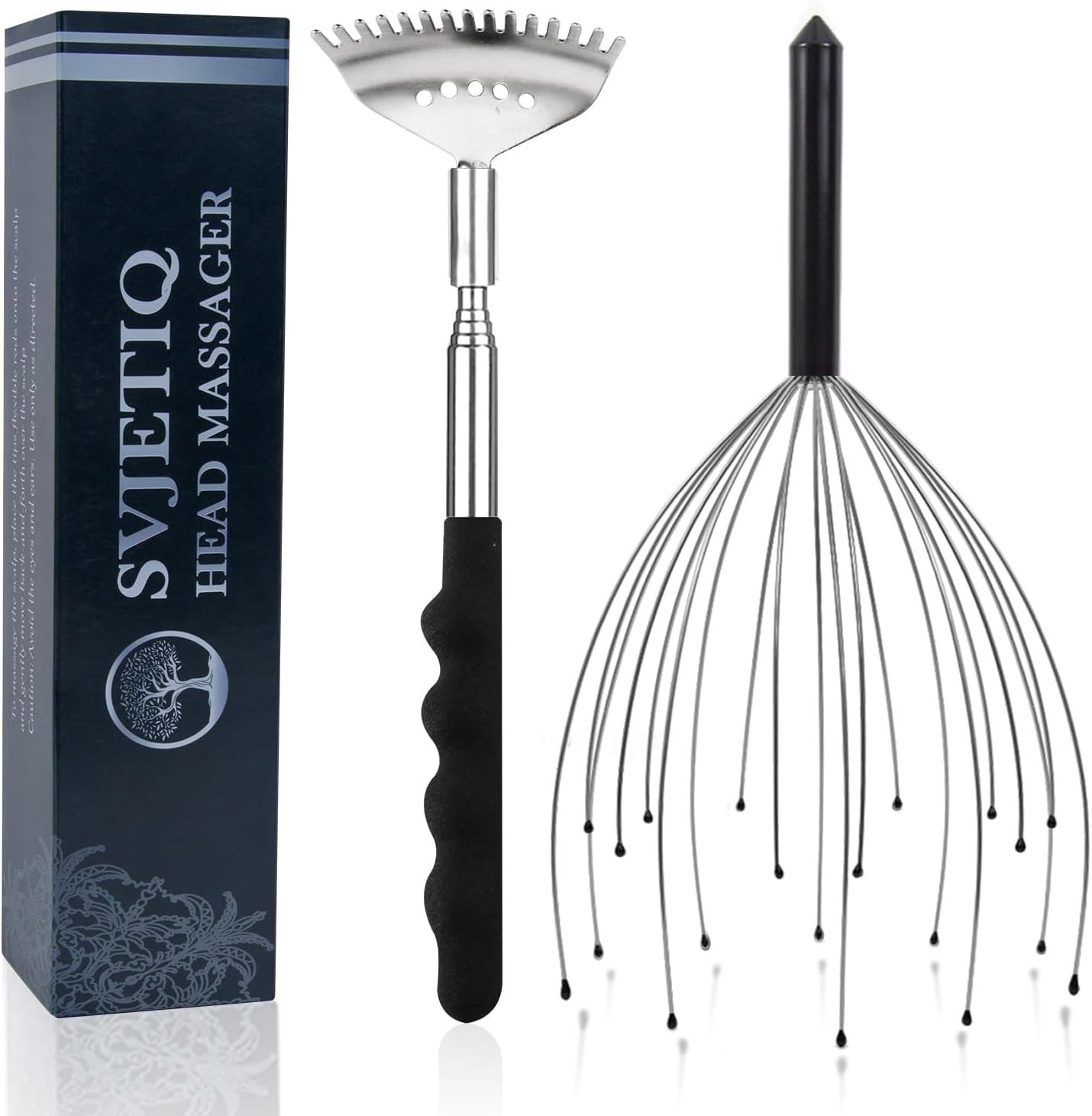 Head Massager Back Scratcher, 20 Fingers Head Scratcher Scalp Massager & Back Sc