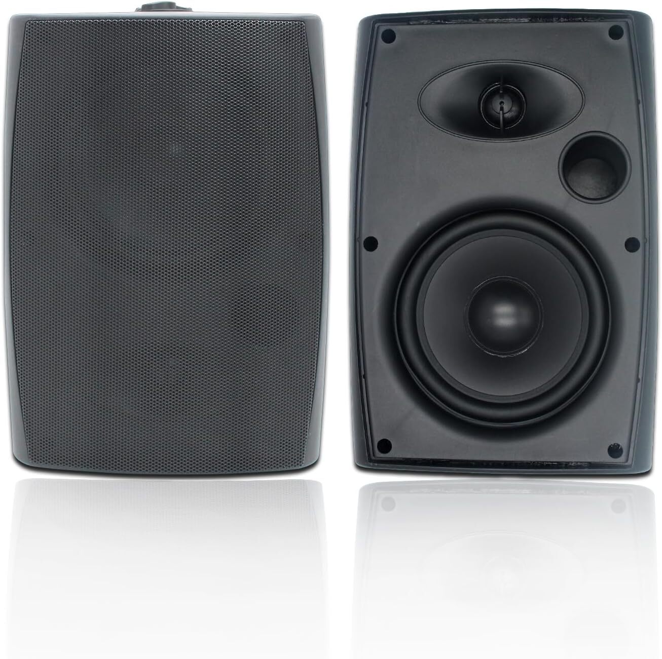 6.5" Outdoor Speakers Wired Wall-Mount 400W Audio Stereo w/ Powerful Bass