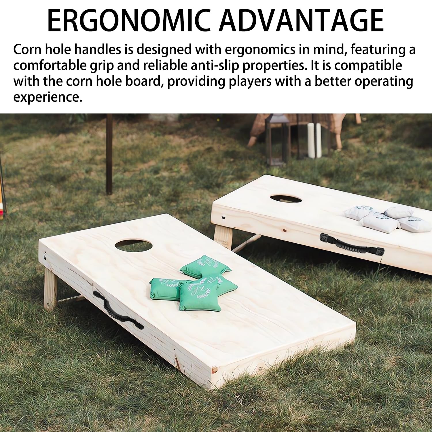 2 Pcs Cornhole Board Handle with Hardware, Corn Hole Handles, Corn Hole Board...