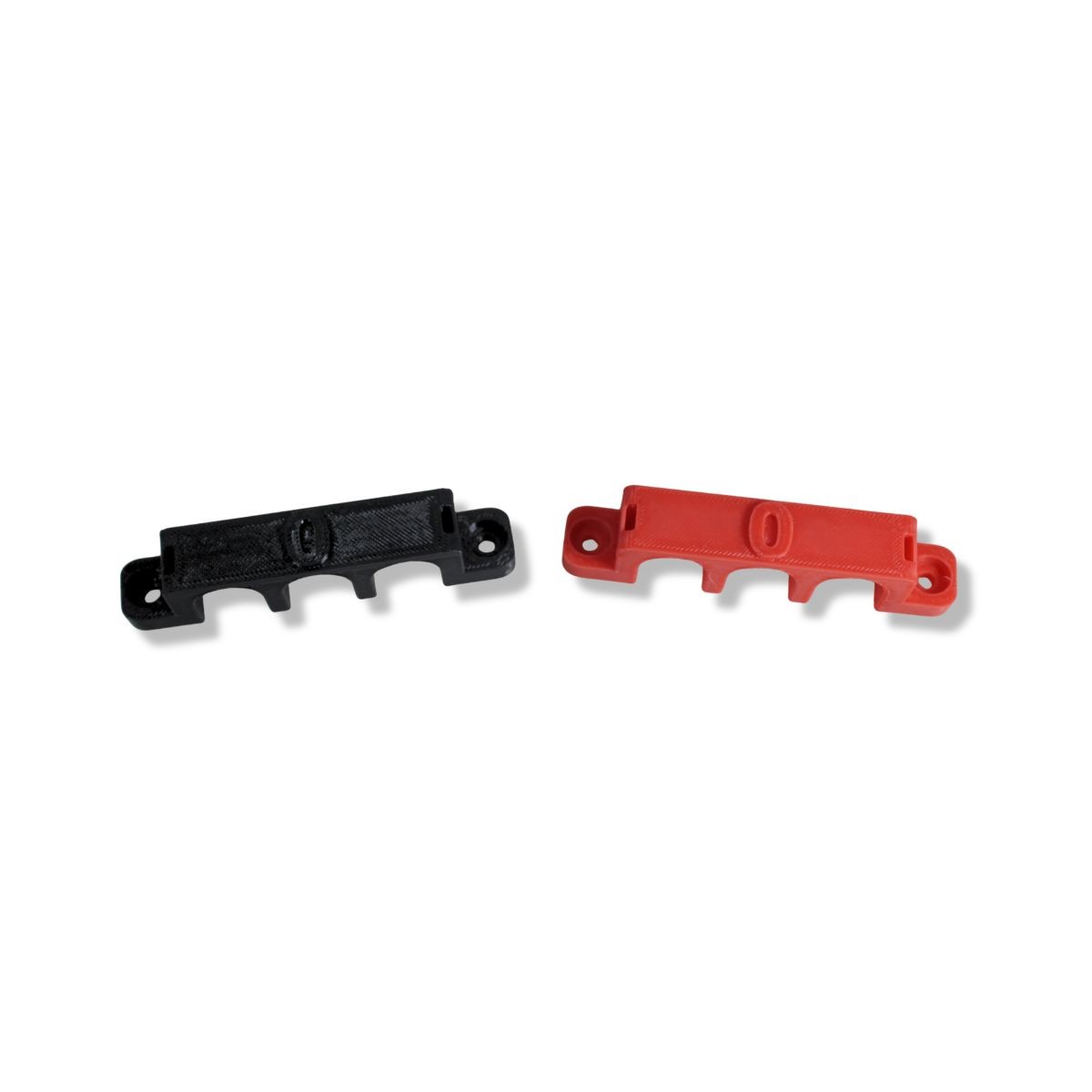 1/0 Gauge Cable Management Wire Comb Triple Slot Can Use w/ Cable Tie Red/Black