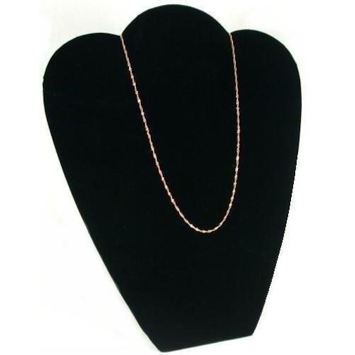 Black Velvet Necklace Pendant Counter Top Bust Jewelry Display 8 5/8" x 10 7/8"