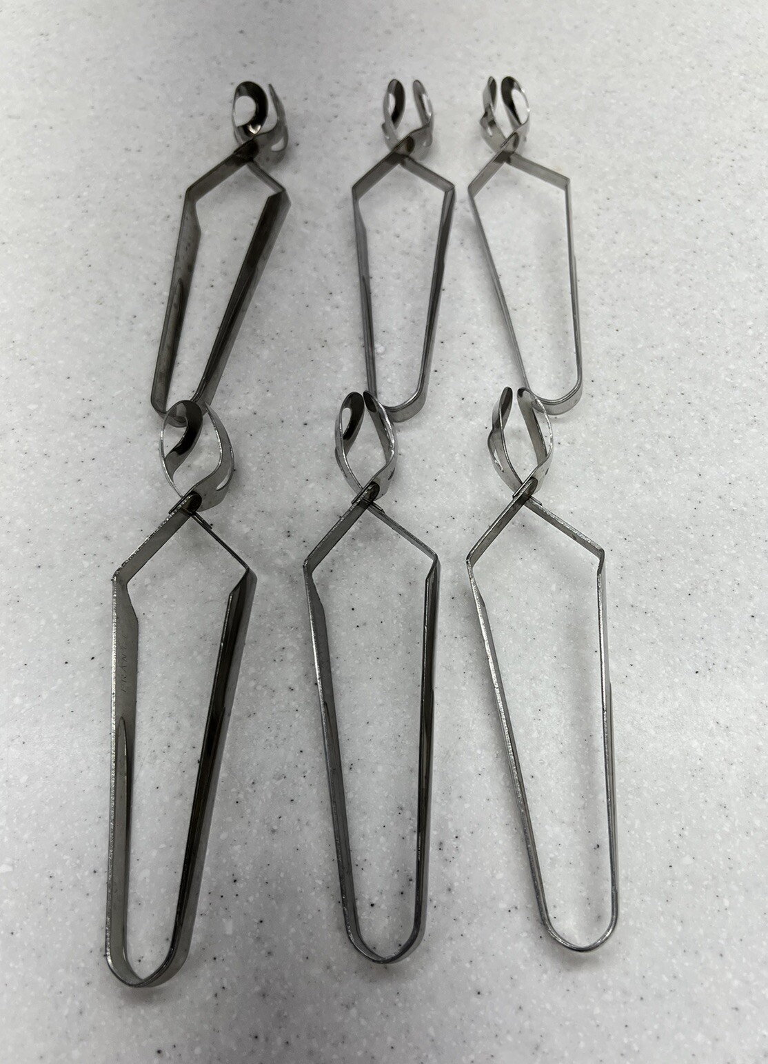 Escargot Service Tongs Forks - France INOX Set of 3