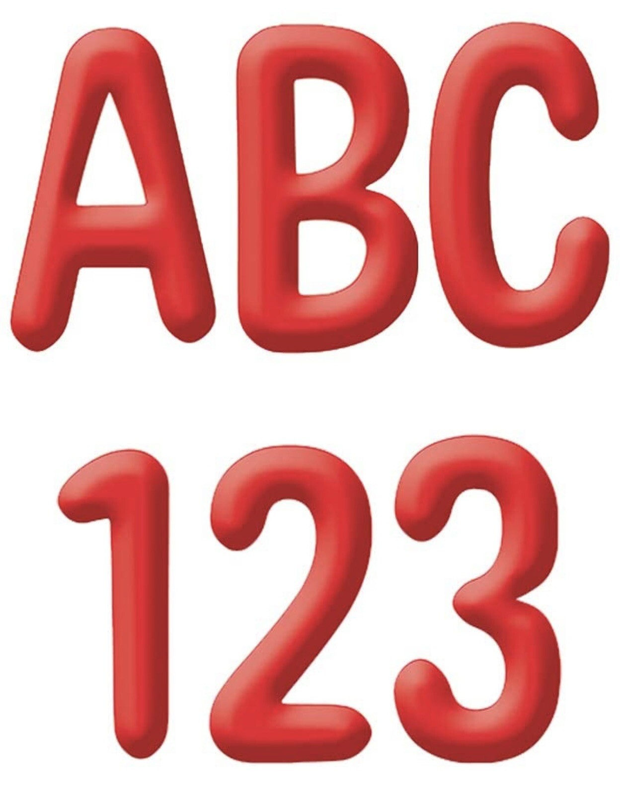 Color My World 180 Punch Out Red Reusable Letters NEW