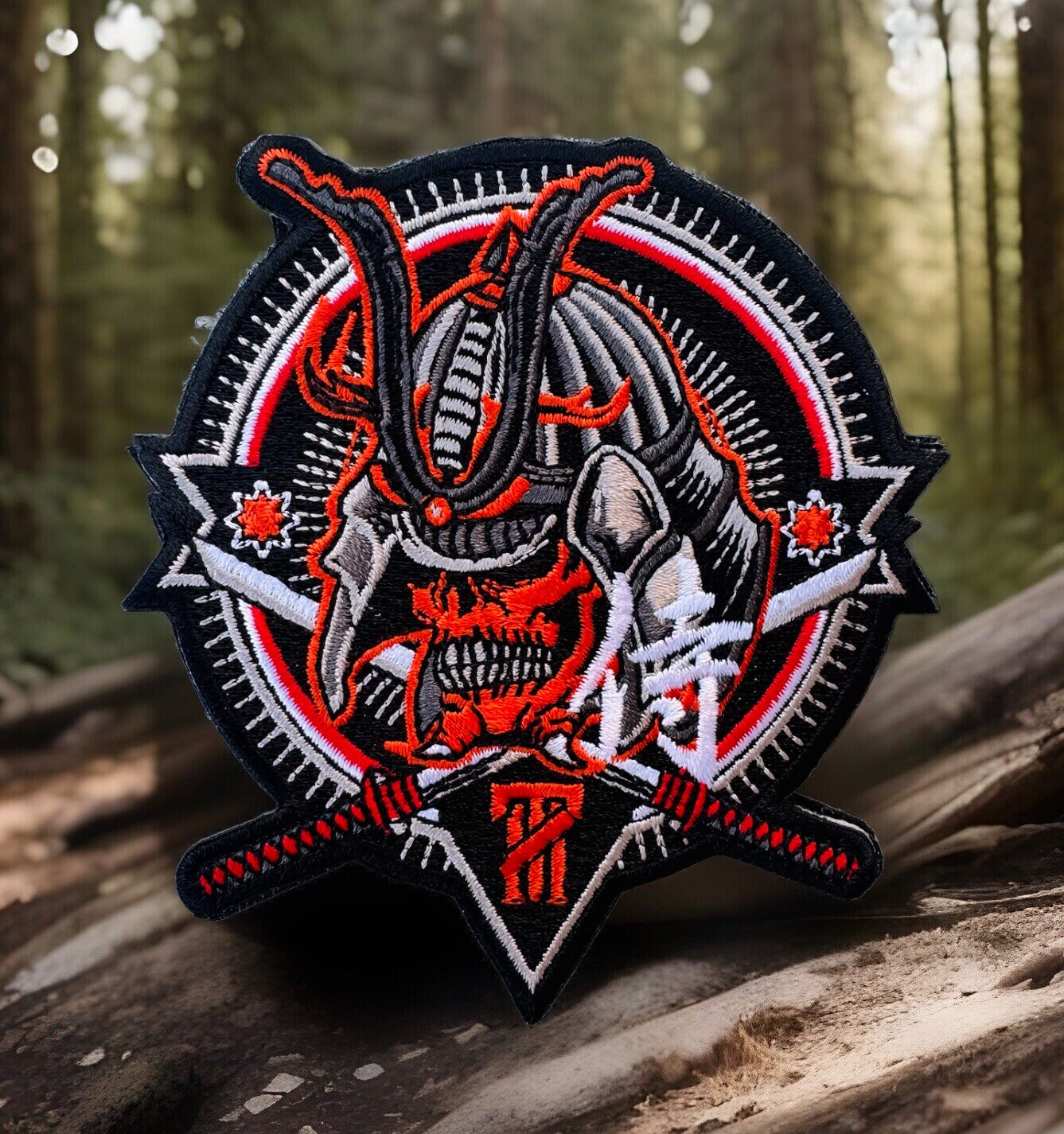 Japanese Samurai Japan Travel Souvenir Embroidered Hook/Loop Morale Patch