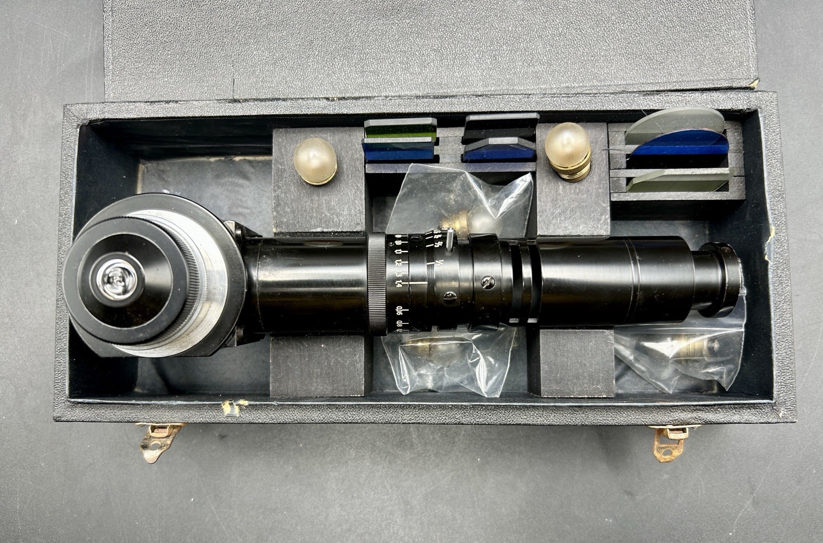 Carl Zeiss Jena Refractometer / Angle Measuring Microscope Attachment – Complete