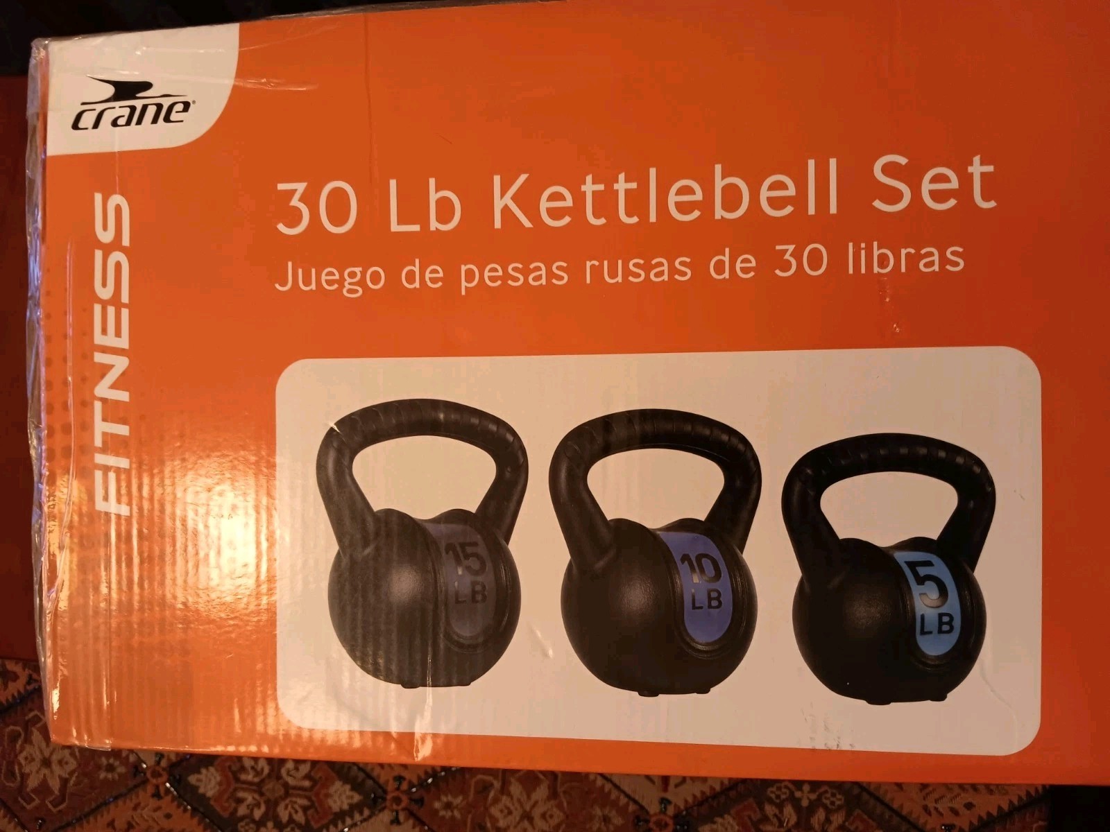 Crane Fitness 30 LB Kettlebell Set.