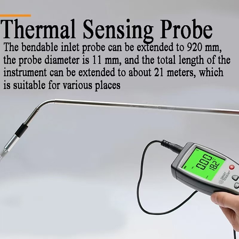SMART SENSOR Digital Anemometer Handheld Air Wind Speed Velocity LCD Detector AU