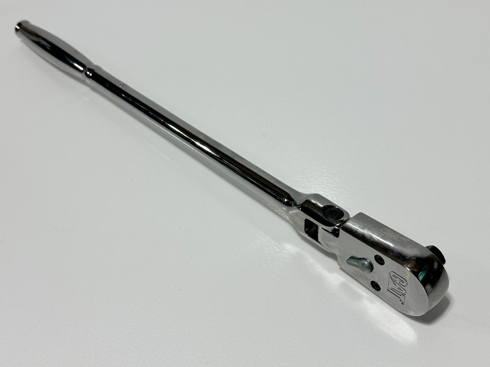 NEW CAT Caterpillar Tools USA Made 1/2" Drive Flex Head Chrome Ratchet, 17" Long