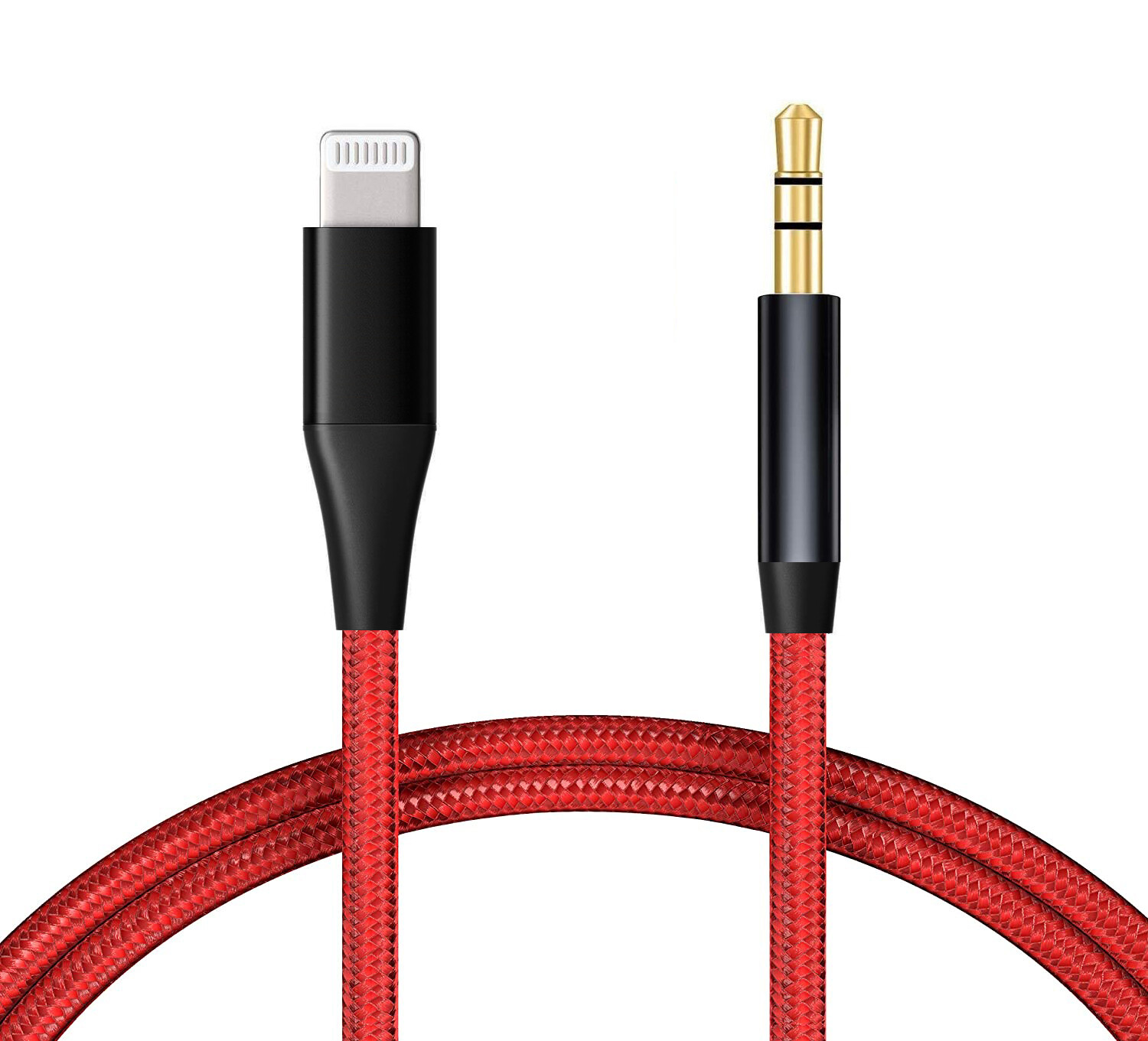 For iPhone 11 12 13 PRO MAX XS SE - AUX CABLE 3.5MM AUDIO CORD CAR STEREO AUX-IN