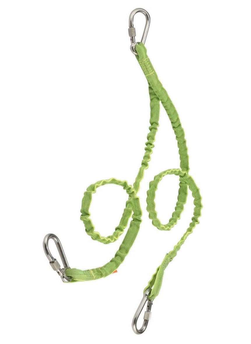 Ergodyne 3311 Twin Leg Tool Lanyard, Stainless Steel Screwgate Triple Carabiner