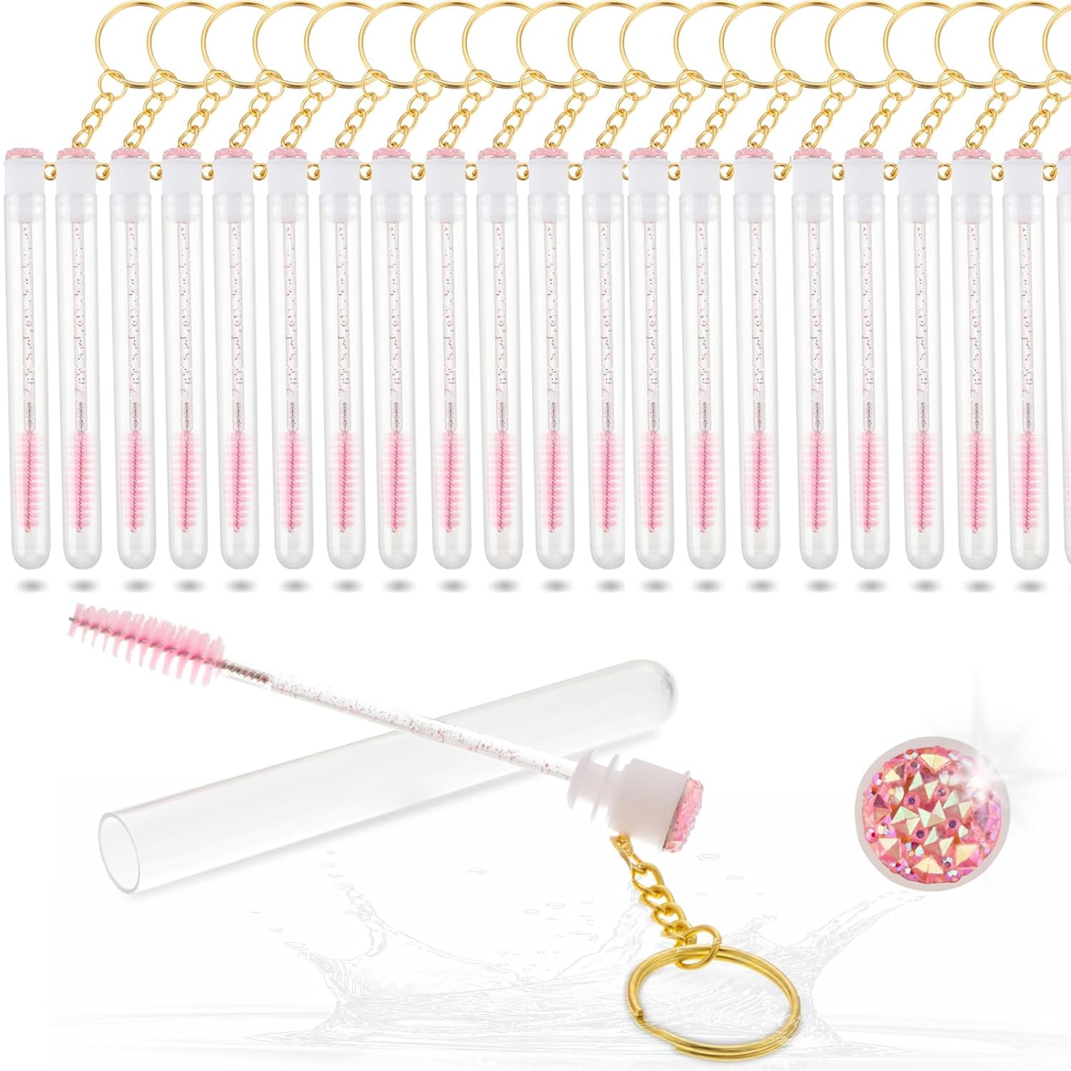 Upgrade 48 Pieces Disposable Mascara Wands Set,Mascara Brush Tube for Women and