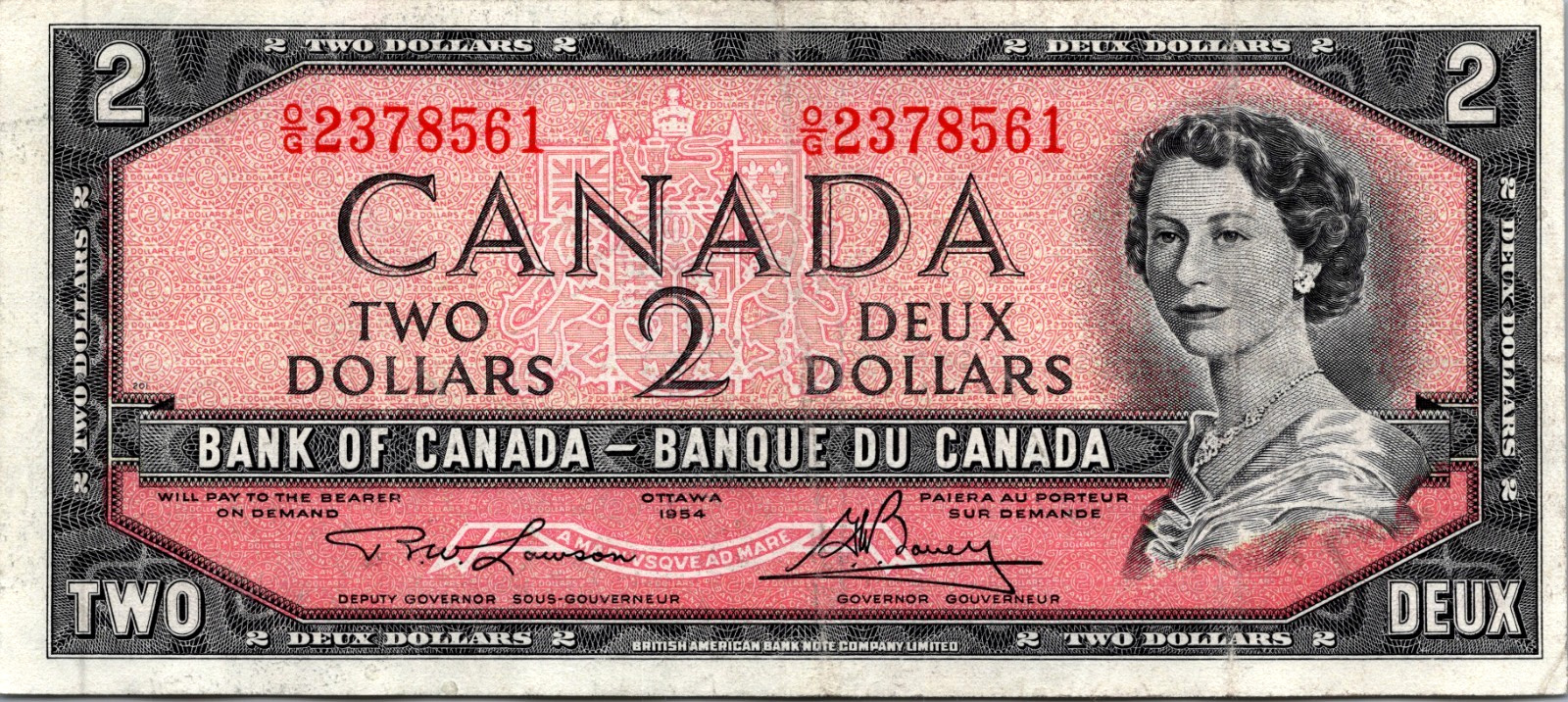 Canada 2 Dollars 1954 BC-38dA