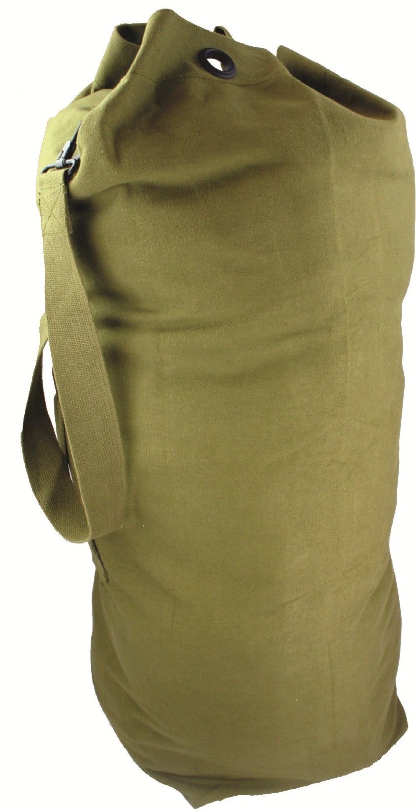 NEW ARMY STYLE OLIVE HEAVY DUTY CANVAS KIT BAG 89 X31 CM 12" DIAMETER BASE